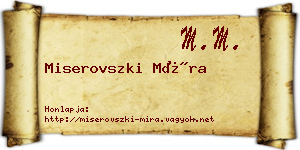 Miserovszki Míra névjegykártya